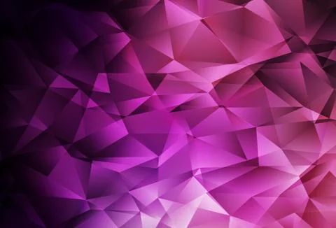 Dark Purple, Pink vector polygonal pattern. Illustrazione stock