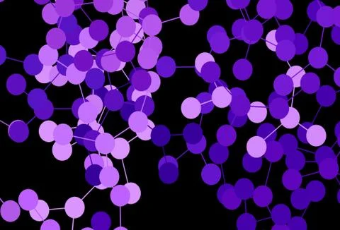 Dark Purple, Pink vector template with artificial intelligence structure. Illustrazione stock