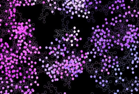Dark Purple, Pink vector template with artificial intelligence structure. Illustrazione stock