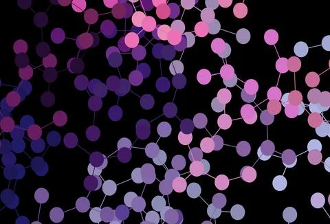 Dark Purple, Pink vector template with artificial intelligence structure. Stock Illustration