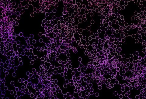 Dark Purple, Pink vector template with artificial intelligence structure. Illustrazione stock