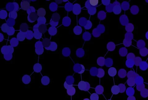 Dark Purple, Pink vector texture with artificial intelligence concept. Illustrazione stock