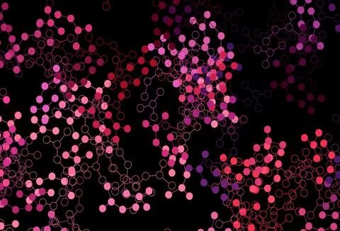 Dark Purple, Pink vector texture with artificial intelligence concept. Stock Illustration
