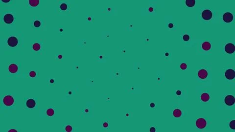 Dark purple polka dots pattern on green background Stock Illustration