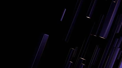 Dark Purple Rectangular Prisms Floating in Space a 4K Looping Animation Ele.. Stockbeeldmateriaal 317178080