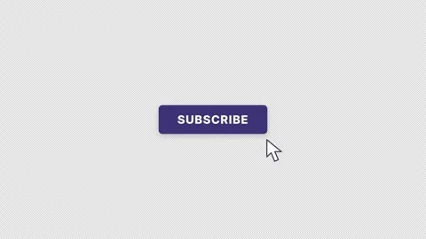 Dark Purple Subscribe Button With Cursor on Transparent Background Stock Footage 345709226