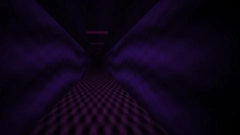 Dark purple tunnel with pixelated pattern. Stock Footage 335352333