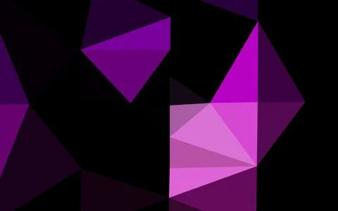 Dark Purple vector abstract polygonal layout. Illustrazione stock