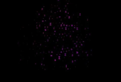 Dark Purple vector backdrop with algebra elements. Stockillustratie