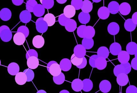 Dark Purple vector backdrop with artificial intelligence data. Stock Illustration