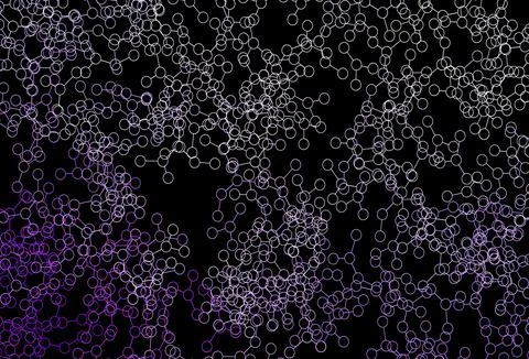 Dark Purple vector backdrop with artificial intelligence data. Stock Illustration