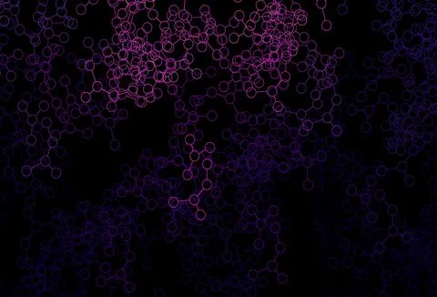 Dark Purple vector backdrop with artificial intelligence data. Stock Illustration