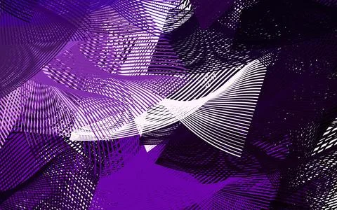 Dark Purple vector background with bent lines. Stock Illustration