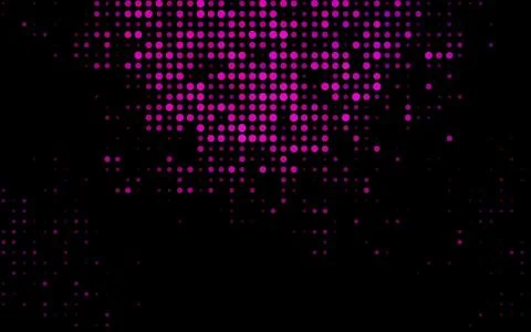 Dark Purple vector background with bubbles. Stockillustratie