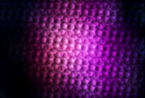 Dark Purple vector background with bubbles. Illustrazione stock