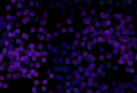 Dark Purple vector background with forms of artificial intelligence. Ilustración de archivo