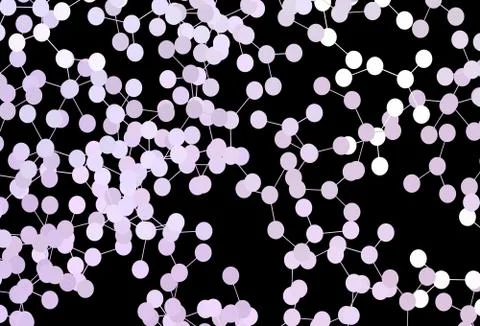 Dark Purple vector background with forms of artificial intelligence. Illustrazione stock