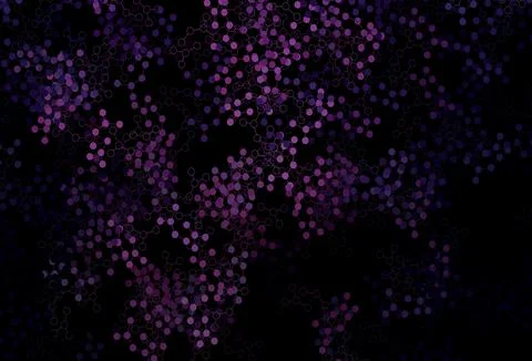 Dark Purple vector background with forms of artificial intelligence. Stock Illustration