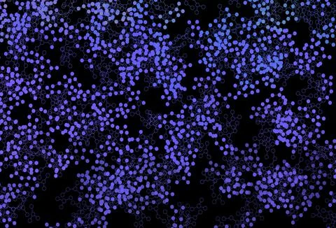 Dark Purple vector background with forms of artificial intelligence. Stock Illustration