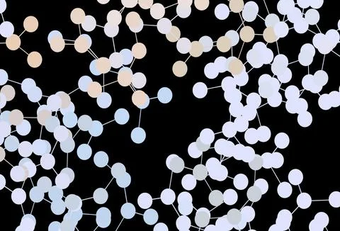 Dark Purple vector background with forms of artificial intelligence. Ilustración de archivo