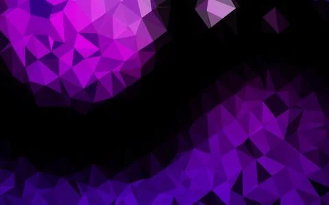 Dark Purple vector blurry triangle texture. Illustrazione stock
