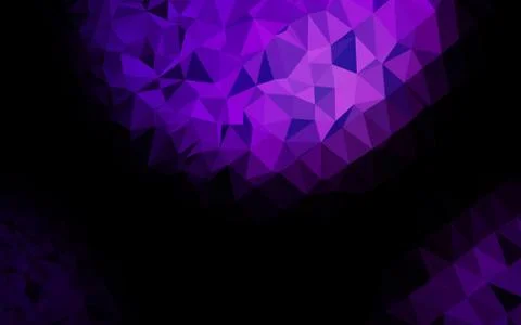 Dark Purple vector blurry triangle pattern. Stock Illustration