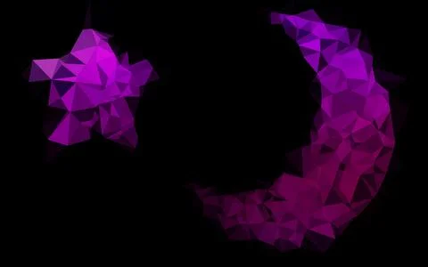 Dark Purple vector blurry triangle pattern. Illustrazione stock