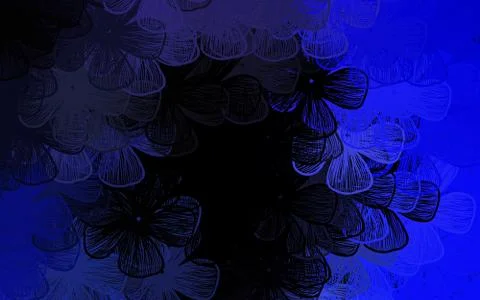 Dark Purple vector doodle pattern with trees, branches. 스톡 일러스트