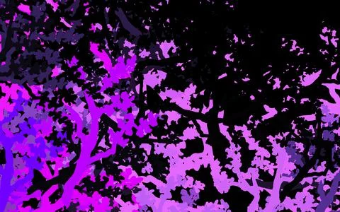 Dark Purple vector doodle pattern with trees, branches. Illustrazione stock