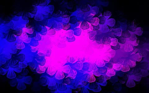 Dark Purple vector doodle pattern with trees, branches. Illustrazione stock