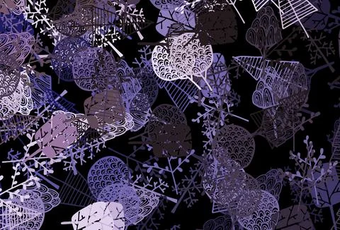 Dark Purple vector elegant pattern with trees, branches. イラスト素材