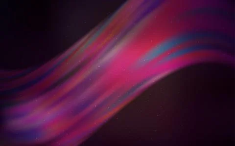 Dark Purple vector layout with cosmic stars. Space stars on blurred abstract  Stock Illustration