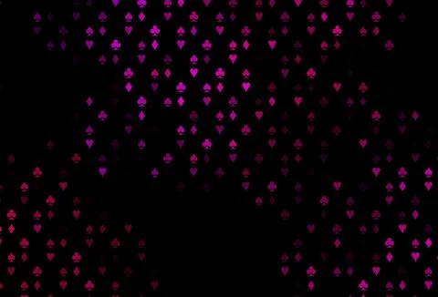 Dark Purple vector layout with elements of cards. Stock Illustration