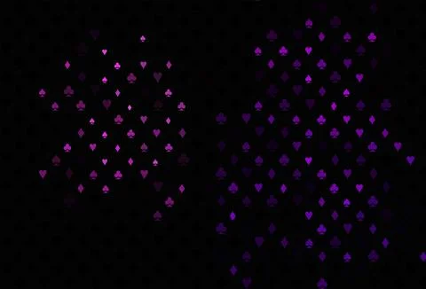 Dark purple vector layout with elements of cards. Stock Illustration