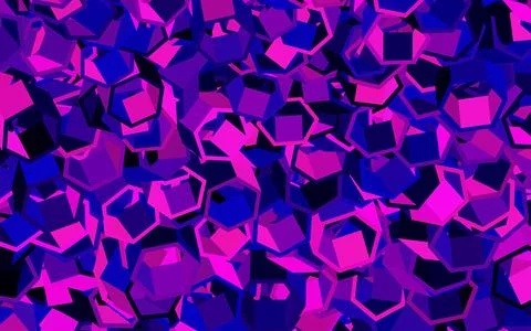 Dark Purple vector layout with hexagonal shapes. Stock Illustration