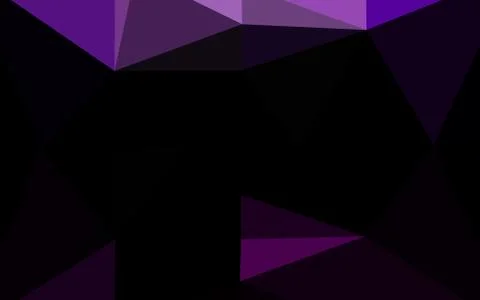 Dark Purple vector low poly cover. 库存插图