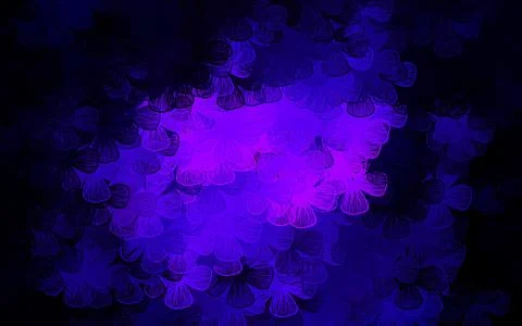 Dark Purple vector natural pattern with trees, branches. Illustrazione stock