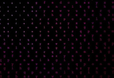 Dark purple vector pattern with ABC symbols. Stock Illustration