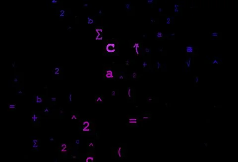 Dark Purple vector pattern with arithmetic signs. Stock Illustration