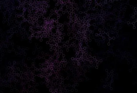 Dark Purple vector pattern with artificial intelligence network. 스톡 일러스트