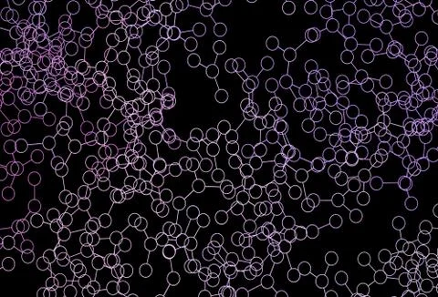 Dark Purple vector pattern with artificial intelligence network. Illustrazione stock