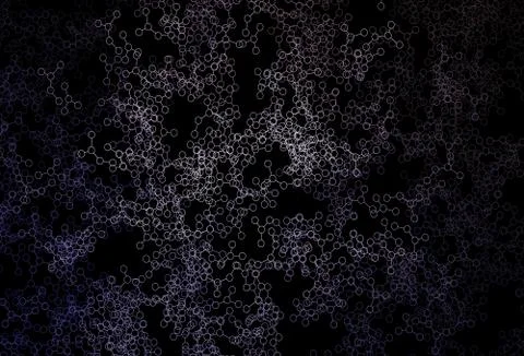 Dark Purple vector pattern with artificial intelligence network. Stock Illustration