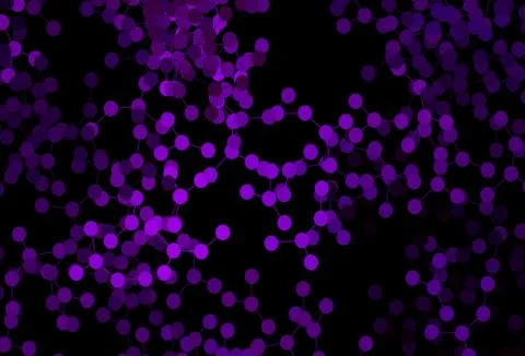 Dark Purple vector pattern with artificial intelligence network. 스톡 일러스트