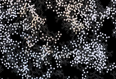 Dark Purple vector pattern with artificial intelligence network. 스톡 일러스트