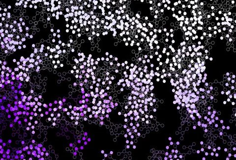Dark Purple vector pattern with artificial intelligence network. Stock Illustration