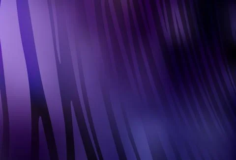 Dark Purple vector pattern with bent lines. Illustrazione stock