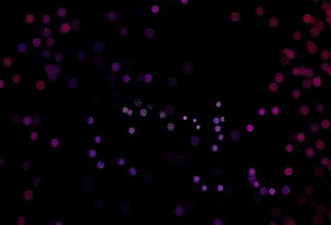 Dark Purple vector pattern with christmas snowflakes. Stock Illustration
