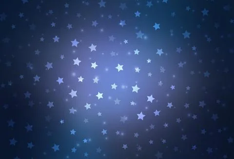 Dark Purple vector pattern with christmas snowflakes, stars. 스톡 일러스트
