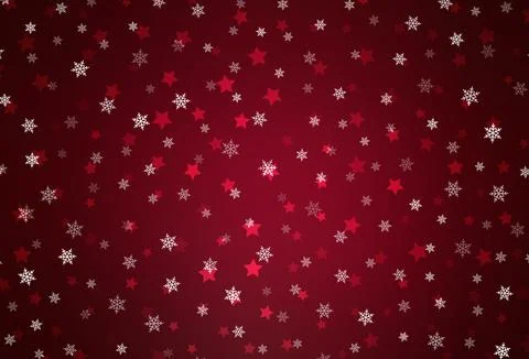 Dark Purple vector pattern with christmas snowflakes, stars. 스톡 일러스트