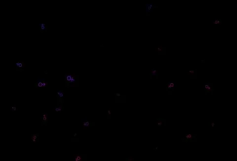 Dark purple vector pattern with gender elements. Stock Illustration